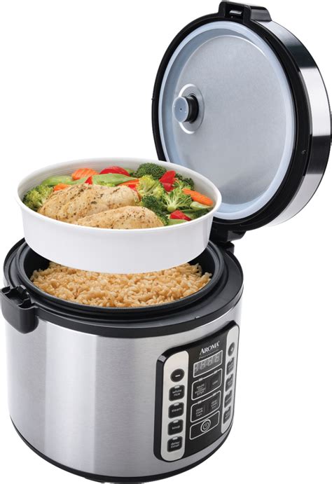 Customer Reviews Aroma 20 Cup Rice Cooker And Steamer Blackstainless