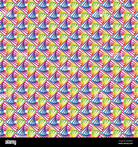 Square Grid Patterns With 3d Effect Rainbow And Gradient Colored Stock