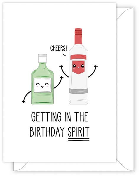 Funny Birthday Card Getting In The Birthday Spirit Just Joy Designs