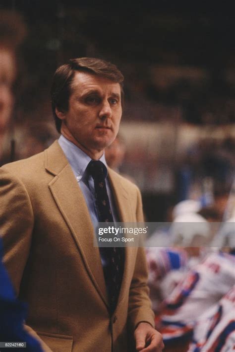 New York Rangers Coach Herb Brooks Watches The Action From The News