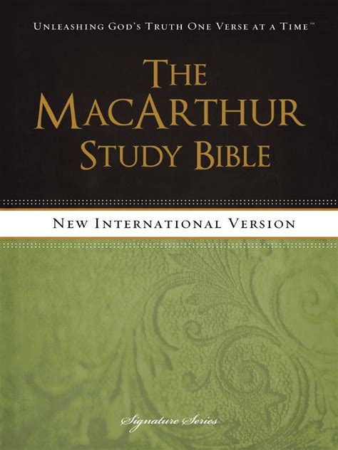 Study to shew thyself approved application question: MacArthur Study Bible, NIV | Gospel Of Mark | Gospel Of John