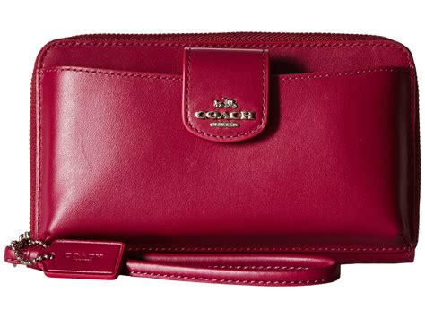 Coach Box Program Leather Universal Pocket Phone Wallet In Purple Lyst