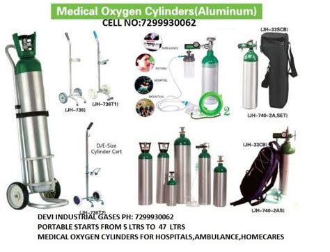 Aluminum Body Litre Medical Portable Oxygen Kit Psi