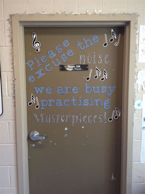 Music Room Door Idea Created Using The Cricut Machine Music Room