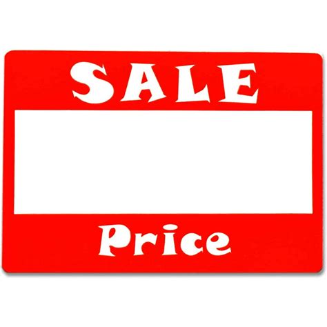 Sale Price Stickers 2 L X 11 Rectangular Self Adhesive Retail