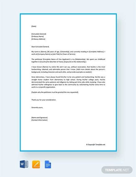 12 Immigration Reference Letter Templates Word Pdf Apple Pages