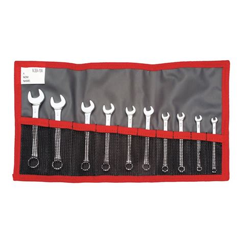 FACOM 39.JU10T - 10pc Inch Stubby Combination Spanner Set + Roll