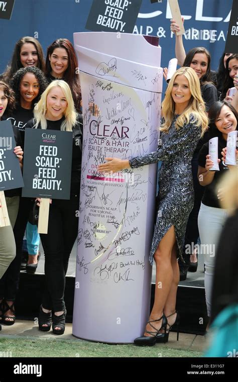 Heidi Klum Promotes Clear Hair Products At The Grove Featuring Heidi