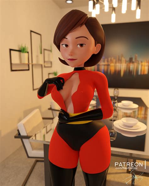 Helen Parr Elastigirl Ripped Suit Pinup By Alenabyss On Deviantart