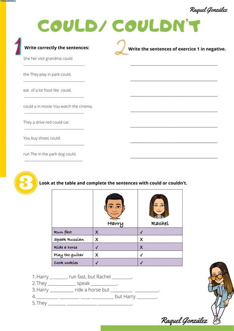 Could Or Couldnt Online Worksheet For 5 Primaria You Can Do The