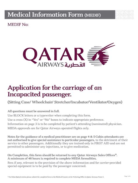 Qatar Airways Self Declaration Form Fill Online Printable Fillable