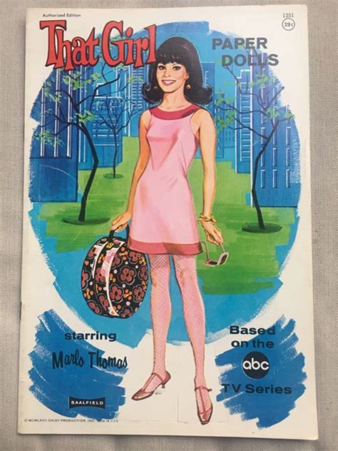 Vintage Saalfield Marlo Thomas That Girl Tv Series Paper Doll Hot Sex