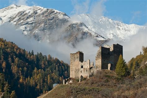 Switzerland Tschanüff Castle Switzerland Ruins Switzerland