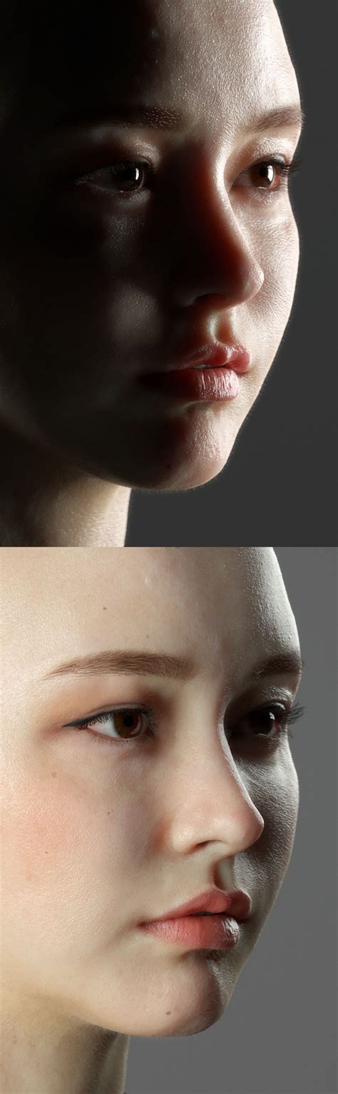 Artstation 2019 Woman Seok Yun Jang Digital Sculpture Human Skin