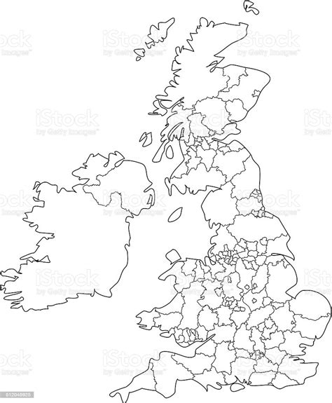 New england states map diy pinterest the o'jays, design and connecticut. United Kingdom Map Outline White Background Stock Illustration - Download Image Now - iStock