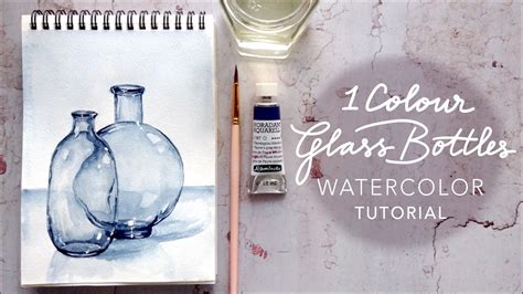 Watercolor Glass Bottles From Drawing To Painting Youtube