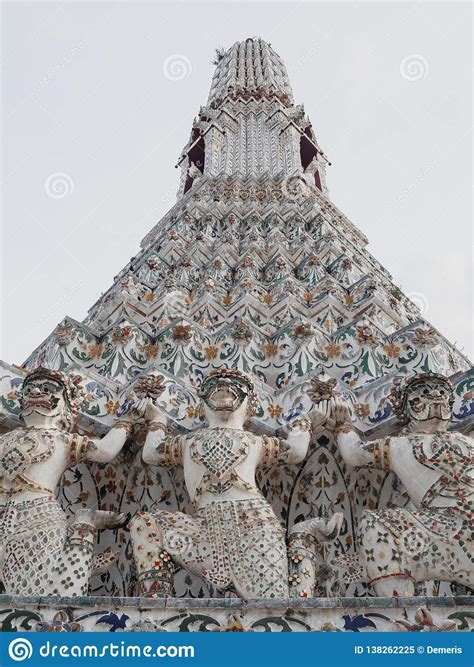 Main Pagoda At Wat Arun Bangkok Thailand Stock Image Image Of