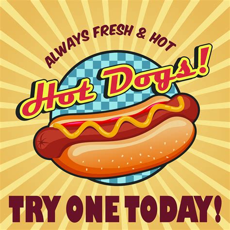 Fresh Hot Dogs Try One Decal Multi Pack Signs By Salagraphics