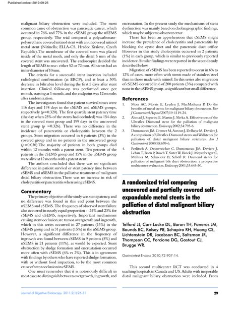 PDF A Randomized Trial Comparing Uncovered And Partially Covered Self