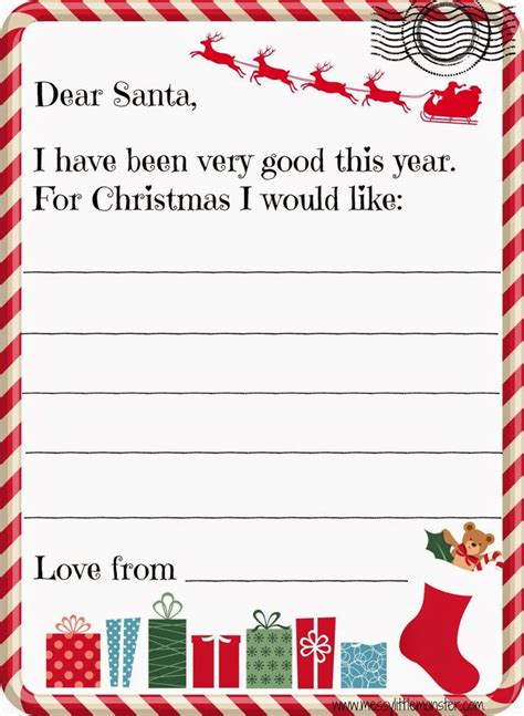 Printable Santa Letter For Kids In 2020 Christmas Lettering Fun