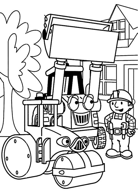 Bob And Tractors Coloring Pages For Kids Printable Free Bob The