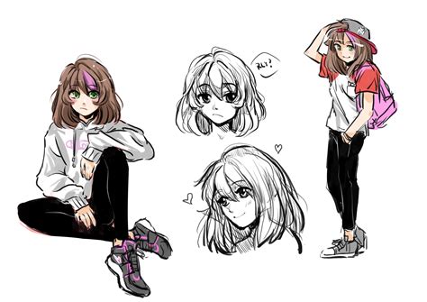 Veronika Hrbáčová Anime Girl Character Design For Visual Novel