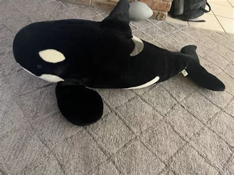 Seaworld Shamu Plush Killer Whale Stuffed Orca Animal Large Vintage