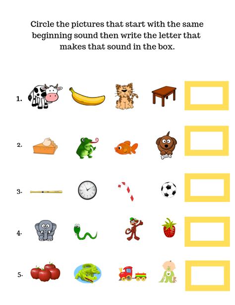 Review Beginning Sounds With Your St Grader With These Page Worksheets Homebabe Phonics