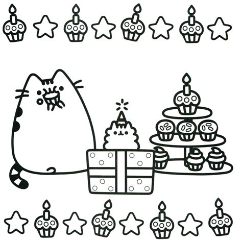 Pusheen Cat Coloring Pages Pusheen Coloring Pages Cat Coloring Page
