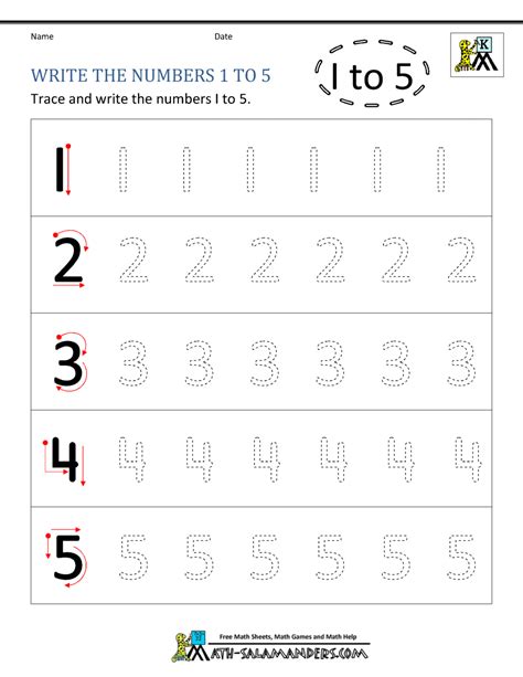Practice Writing Number 1 And 2 Worksheet
