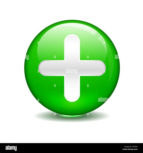 Signo Más En Un Círculo Verde Fotografía De Stock Alamy