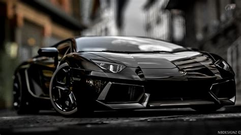Car Lamborghini Black Cars Vehicle Lamborghini Aventador Hd