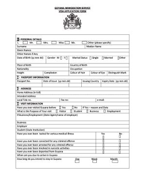 770 x 1024 png 27 кб. Guyana Immigration Officer Application Form - Fill Online ...
