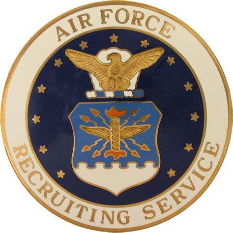 Air Force Recruiting Service Gold Duty Badge Regular Size Rank