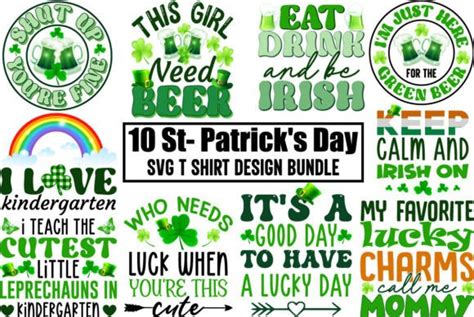 St Patrick Day Svg Bundle T Shirt Design Graphic By Almamun2248