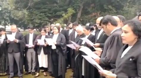 Supreme Court Lawyers Read Out The Preamble In Unison In Court Complex To Uphold Constitutional