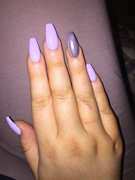 Lilacchrome Summer Acrylics Lilac Nails Gel Shellac Nails Nails