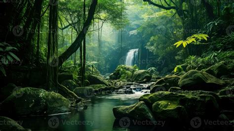 Vietnam Vietnamese Rainforest Dense Ai Generated 29110433 Stock Photo