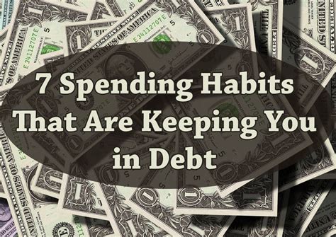 7 Spending Habits That Are Keeping You In Debt Moms Frugal