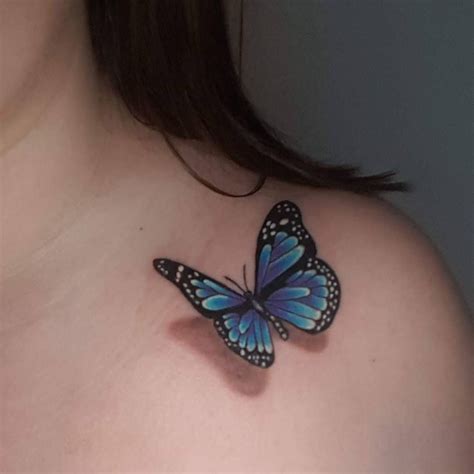 19 Stunning Blue Butterfly Tattoo On Shoulder Ideas In 2021