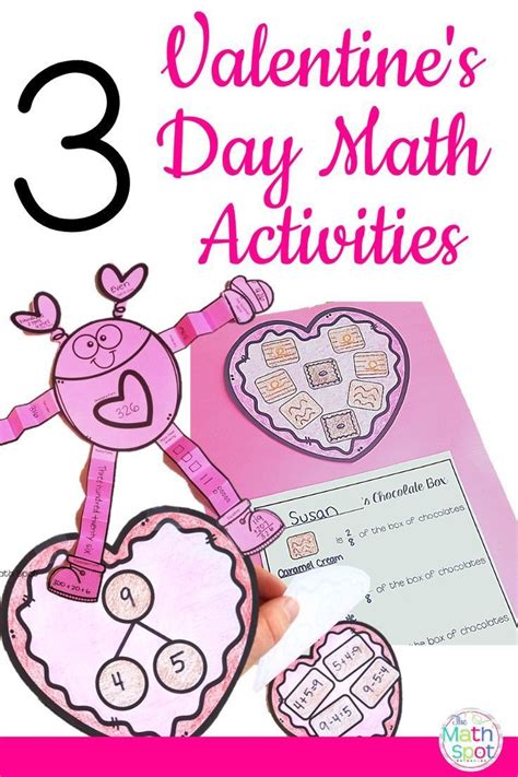3 Valentines Day Math Crafts The Math Spot Valentine Math