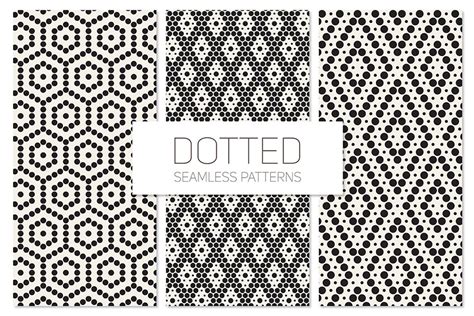 Dotted Seamless Patterns Set 3 Custom Designed Graphic Patterns