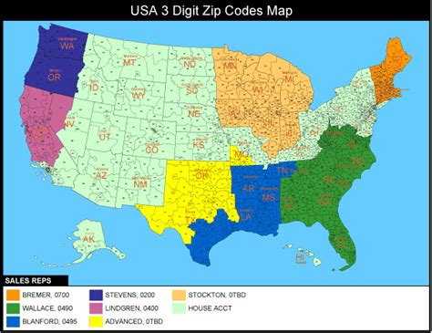 3 Digit Zip Code Map By State United States Map