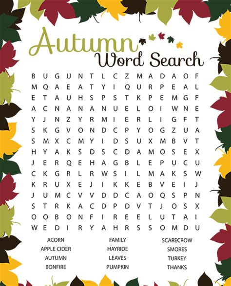 Printable Word Games For Dementia Free Printable Fall Word