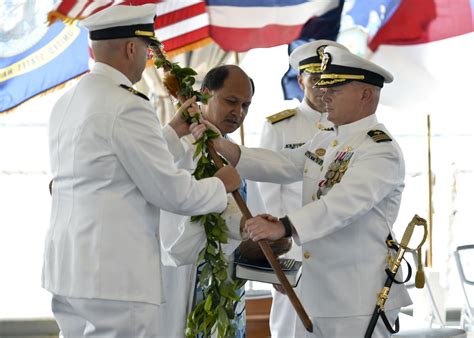 Uss Hawaii Holds Change Of Command Ceremony At Historic Battleship