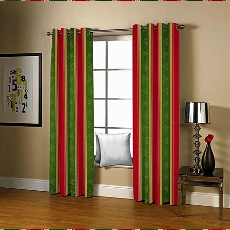 Aeici Bedroom Curtains Set Curtains 2 Panels Setschristmas Theme Green