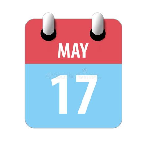 May 17th Day 17 Of Monthsimple Calendar Icon On White Background