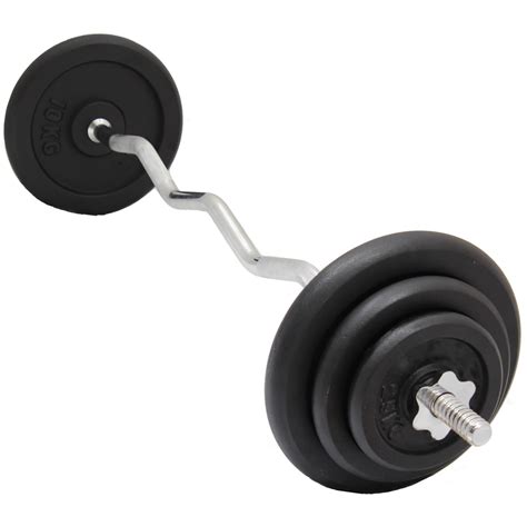 Heavy Duty Cast Iron Gym Weights And Bar Set Ezeasy Armbicep Curl