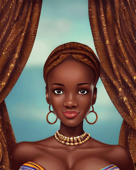 Beautiful Realistic 4k Brown Skin Girl Boss Amazingly Detailed African American Woman Disney