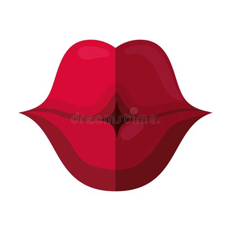 Female Lips And Lipstick Pop Art Style Stock Vector Illustration Of